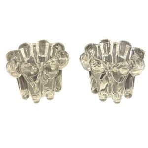 Alco Crystal Votive/Tapper Candle Holder Set of 2